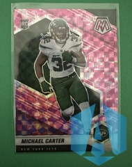 2021 Panini Mosaic Michael Carter #335 Pink Camo Prizm Rookie RC Jets